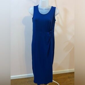 LANDS END women sleeveless blue dress/size SP